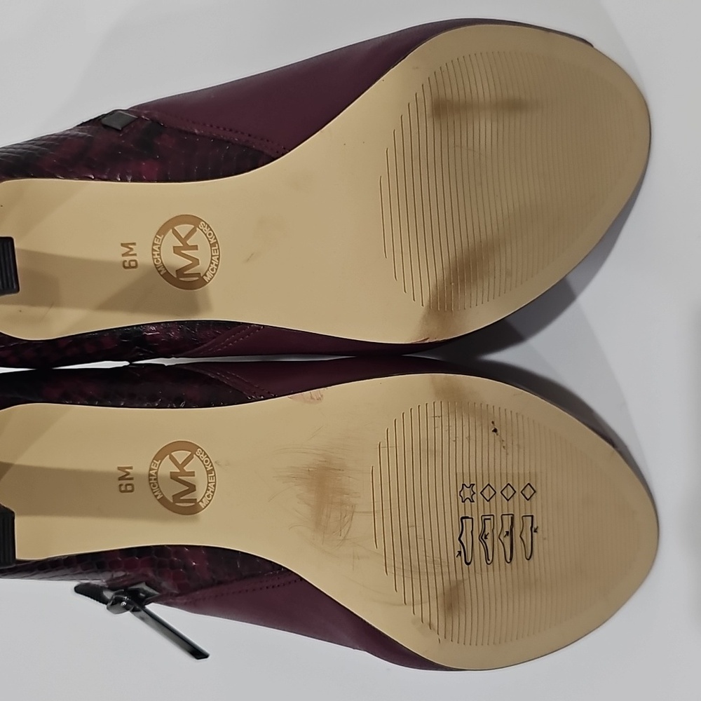 Michael Kors Alane Leather Python Embossed Open-T… - image 4